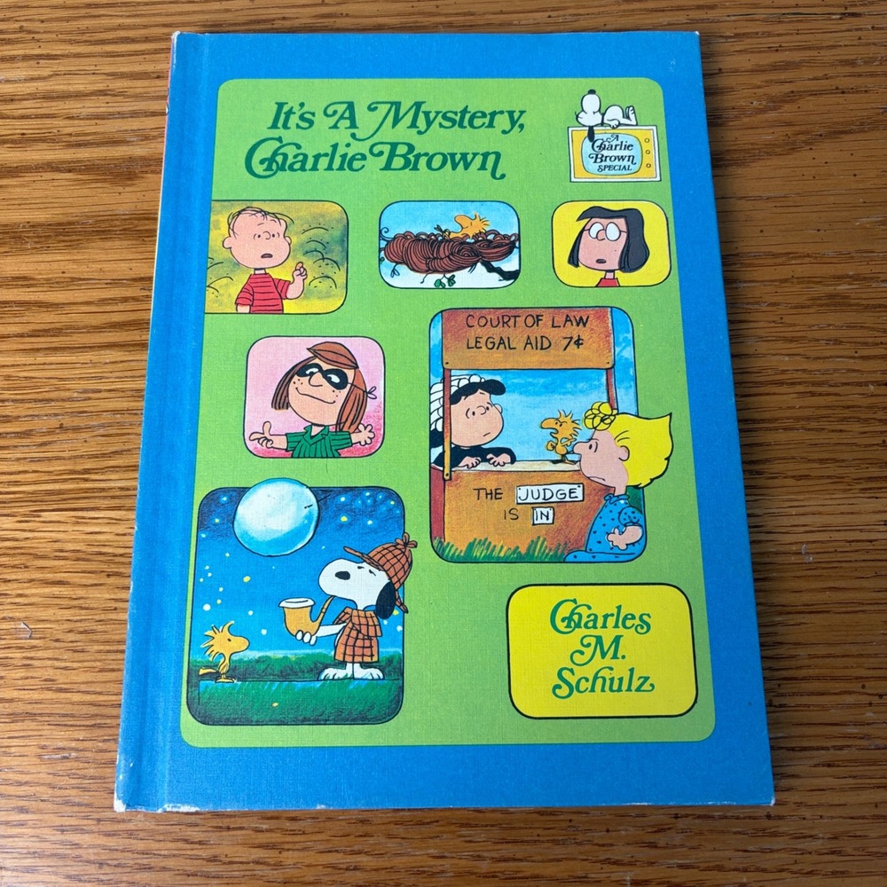 Vintage 1975 Its A Mystery Charlie Brown Charles M Schulz Scholastic Hardcover